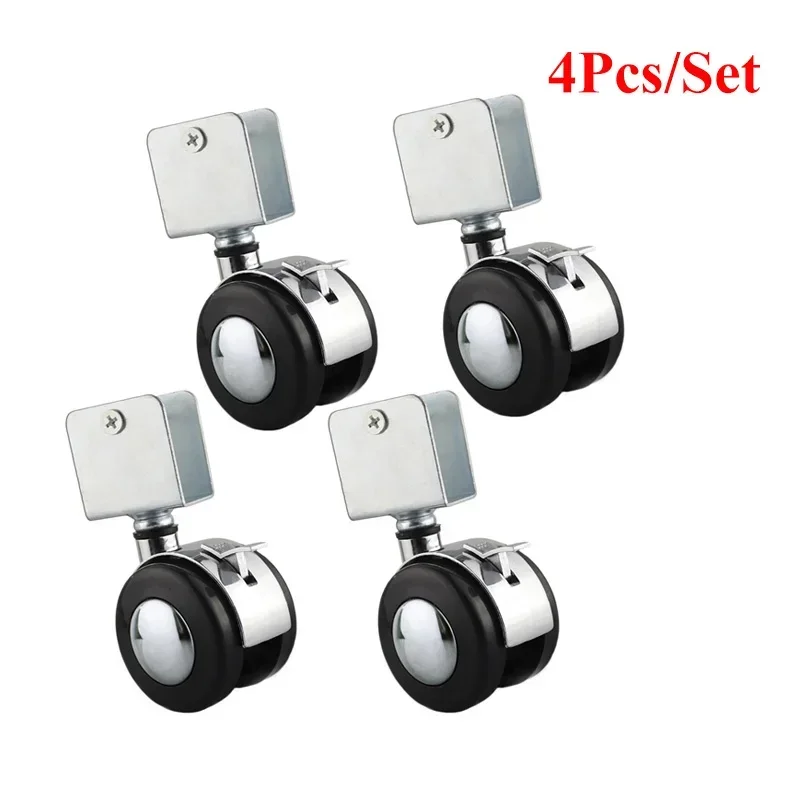 yes4pcs Brand New 2 Inch Crib Casters With Splint Brake Rotating Wheels Zinc Alloy + Nylon High Quality Hardware Fittings