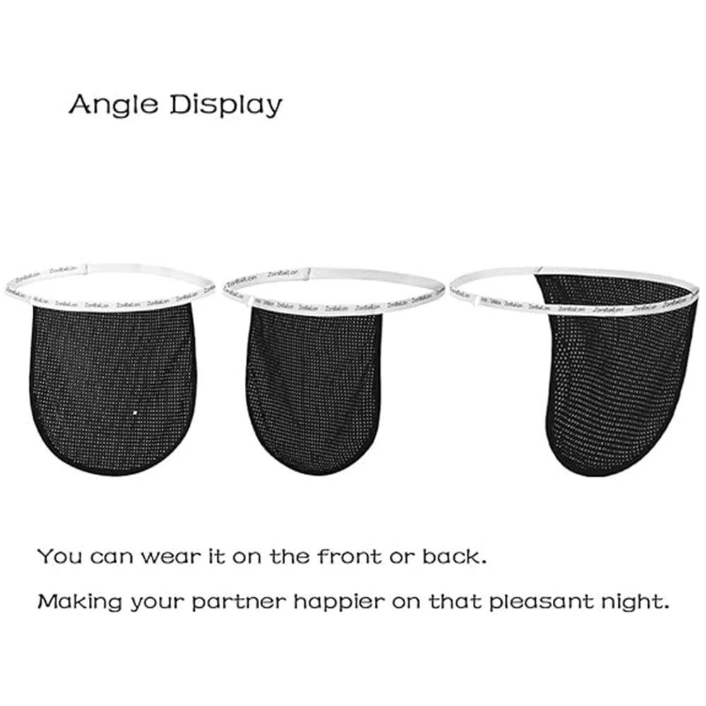 ZONBAILON Men's Thong Underwear Sexy Loincloth Mesh Hole Adjustable Size