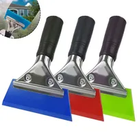 Car Squeegee with Stainless Steel Handle Rubber Snow Shovel Windshield Window Ice Scraper Car Wrap Air Bubble Remove Tool