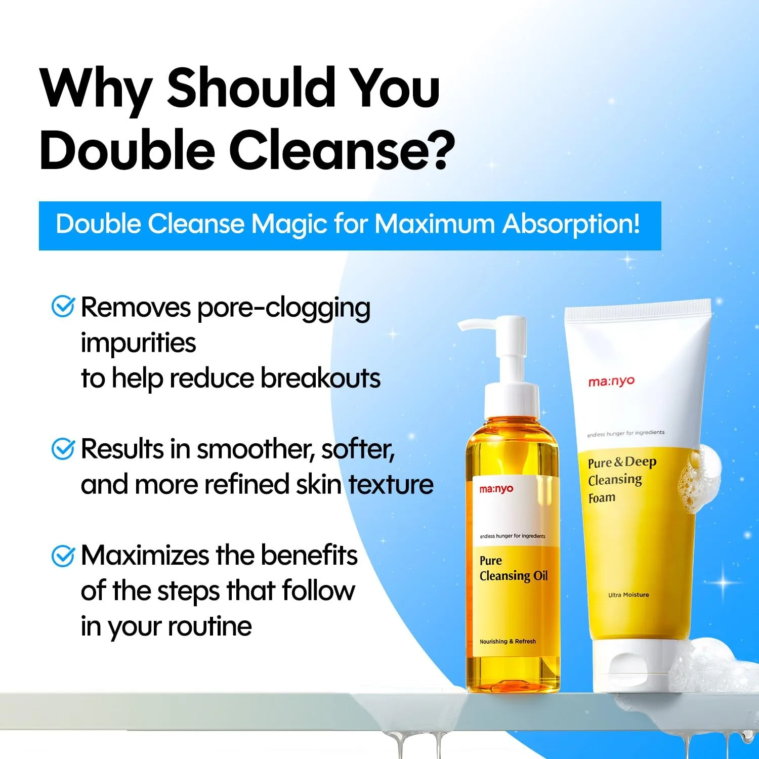 مجموعة تطهير مزدوجة من ma:nyo، زيت تنظيف نقي، رغوة تنظيف عميقة، ذوبان الرؤوس السوداء، إزالة المكياج اليومي، العناية بالبشرة الكورية #5