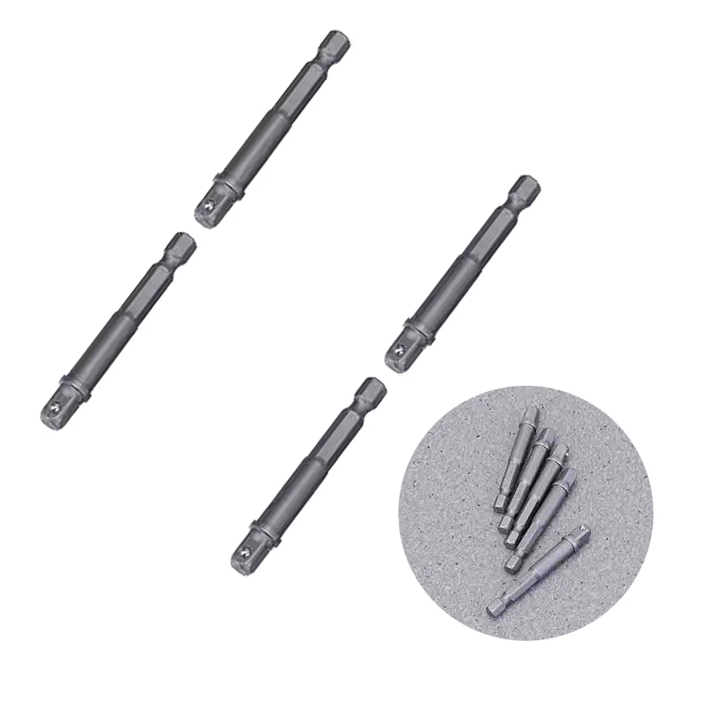 

4Pcs Sleeve Connecting Rod Hexagonal Handle 14 Inch 65mm Socket Extension Bar Universal Square Head Adapter