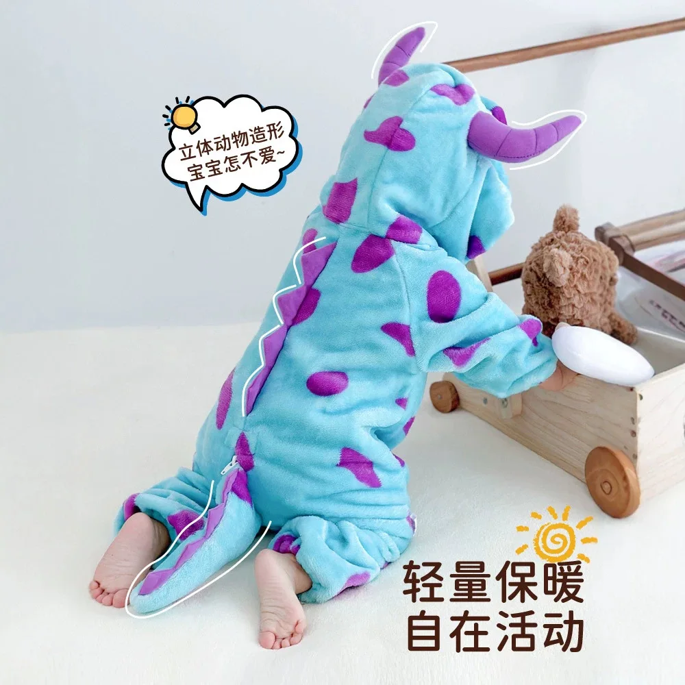 Newborn Spring Autumn Flannel Onesie Baby Long-Sleeve Warm Pajamas Soft Children Infant Romper Kids Toddler Casual Loungewear