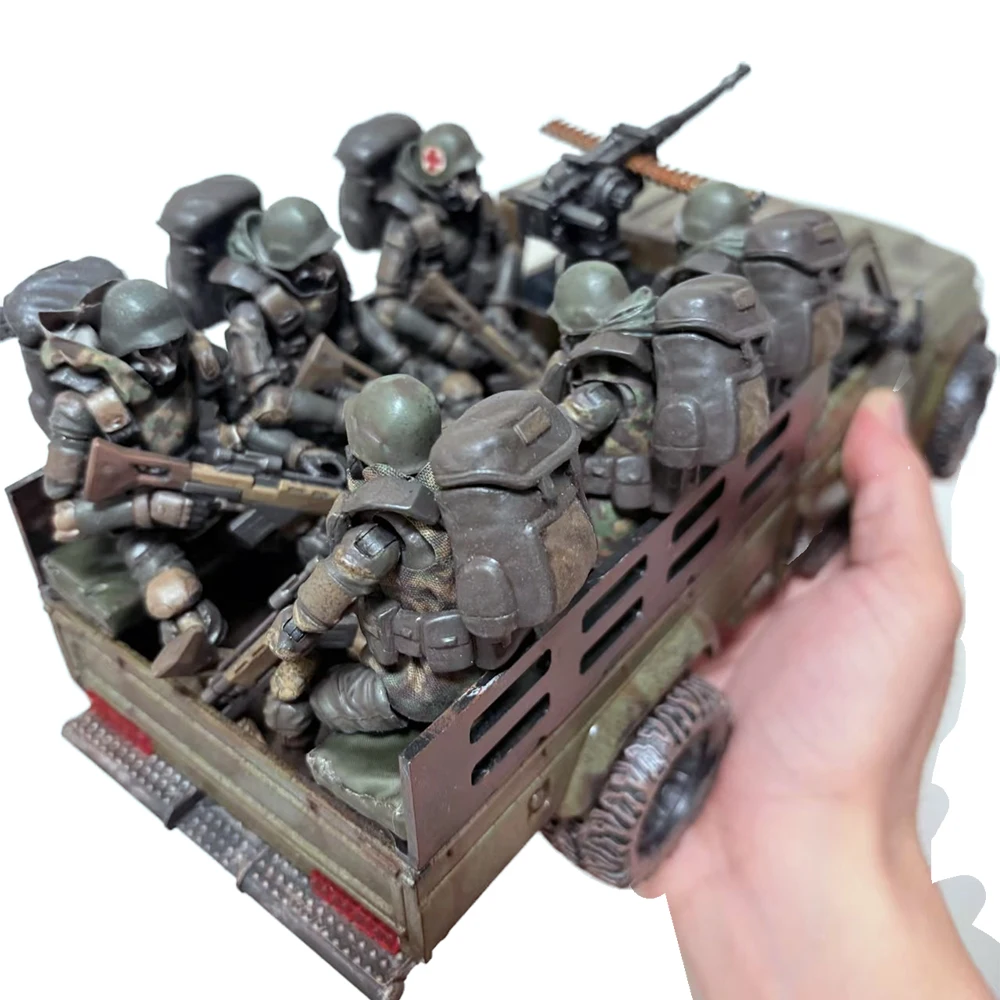 

Масштаб 1:18, аксессуар для солдатской сцены, вооруженный пикап, пластиковая модель автомобиля для 3,75-2016, экшн-фигурка, военные детские игрушки, подарок