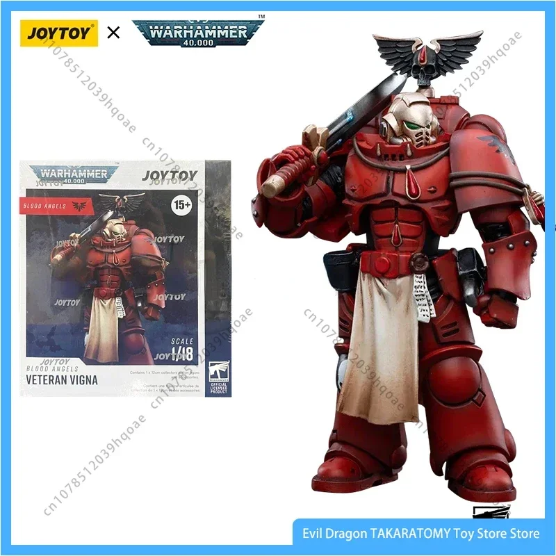 JOYTOY 1/18 Actionfigur (4 TEILE/SATZ) 40K Blood Angels Veteran Version 2 Anime Collection Militärmodell