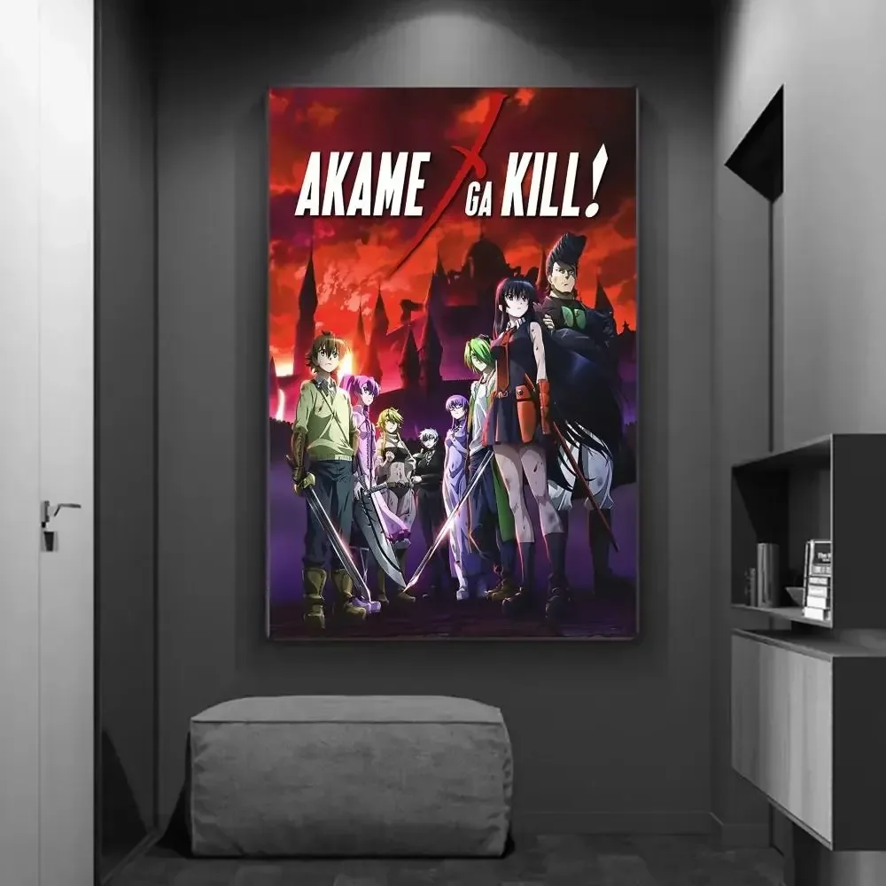 Japanese Classic Anime Akame Ga KILL Canvas Painting Wall Art Poster Coffee House Bar Living Room Office Home Decor