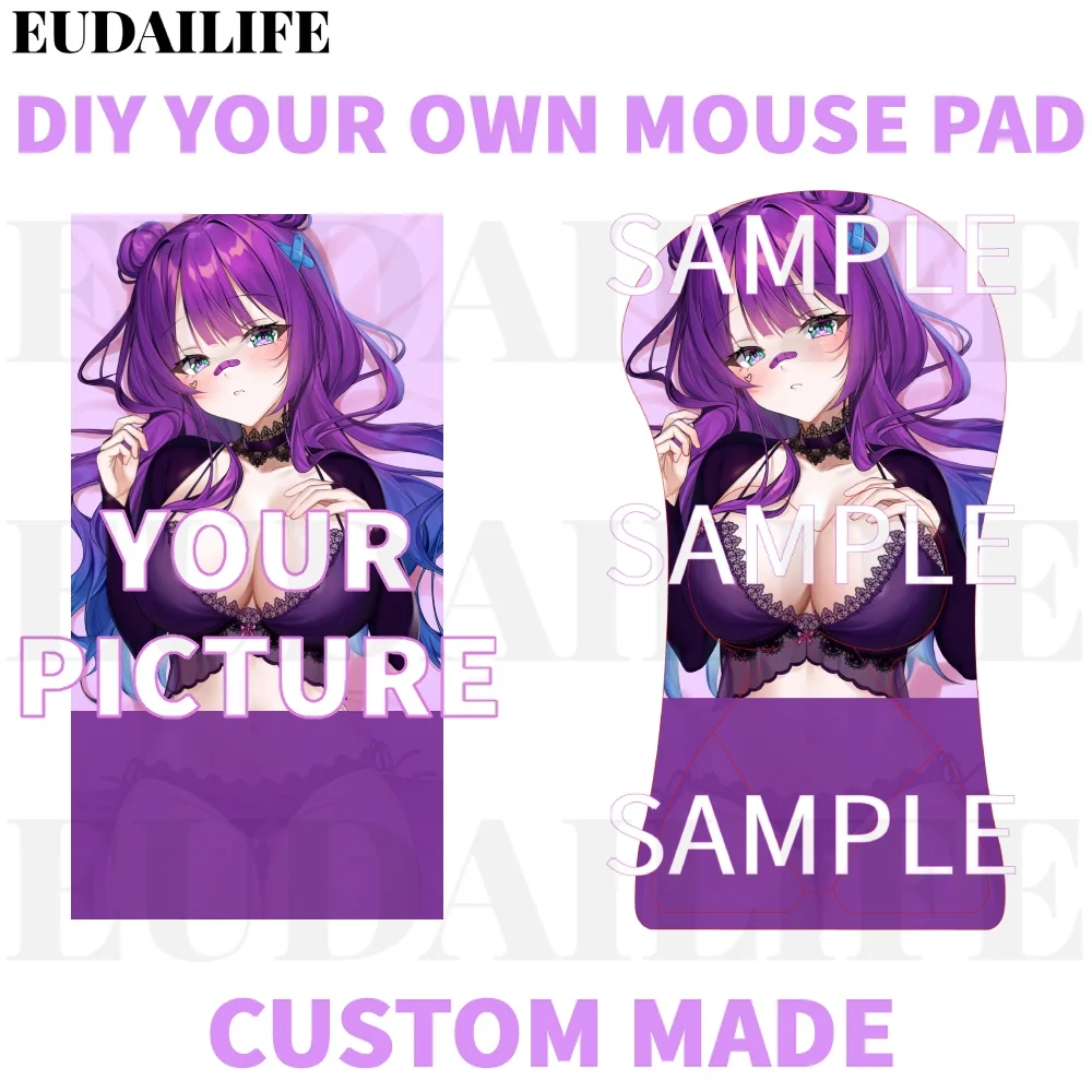 Half Body Custom Made 3D Hand Wrist Rest Mouse Pad Personalized DIY Mousepad Silicone Oppai Soft Mouse Mat Office Work Gift