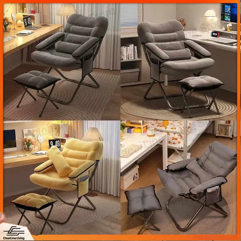Comfortable Household Computer Chair Dormitory Lazy Sofa for College Students Bedroom Girls Stool Can Lie Down Sit Long Time