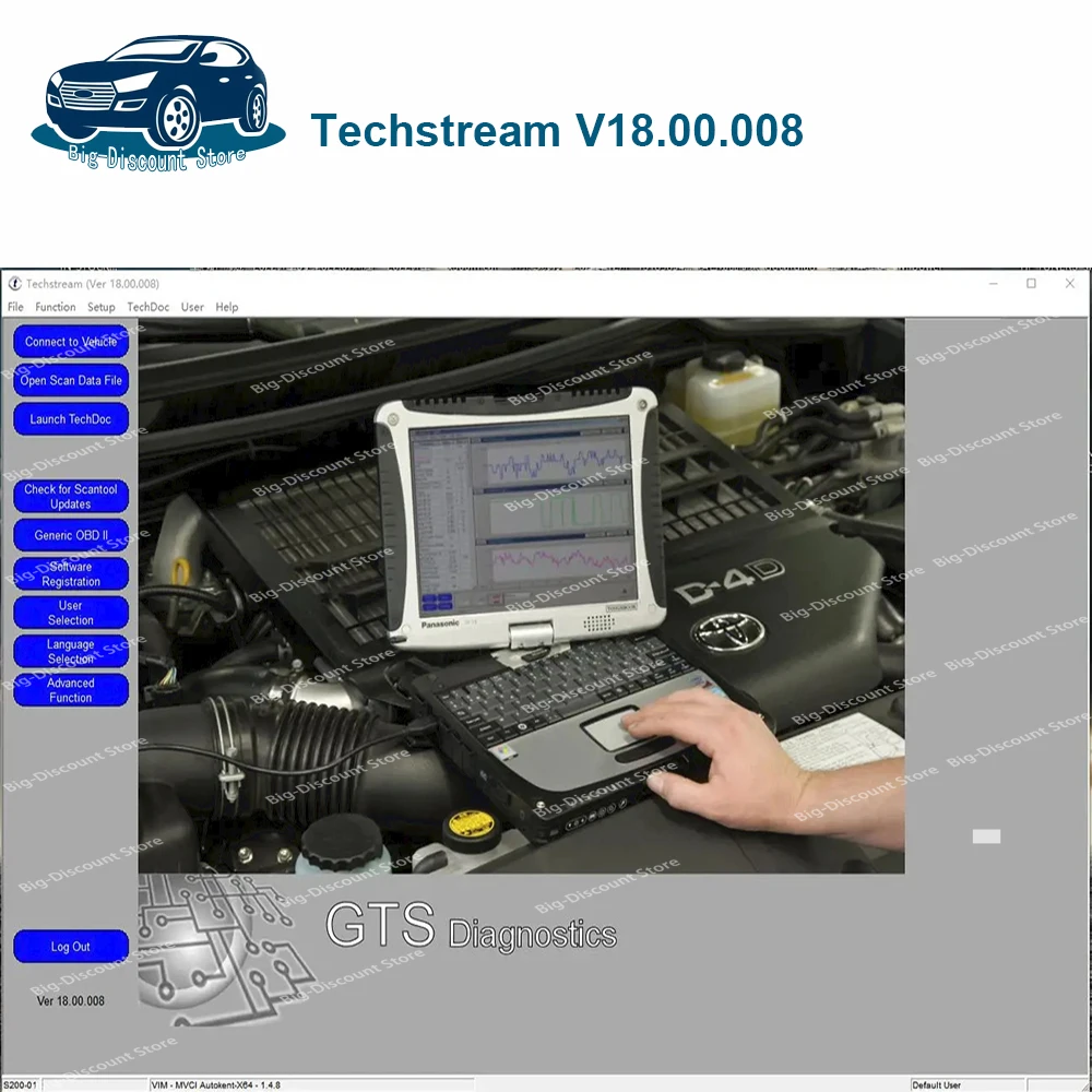 2024 für Toyota Techs tream v1800008 Scan-Software ecm ecu mini vci umprogrammierte Diagnose programmierung Reprogrammierung codierung