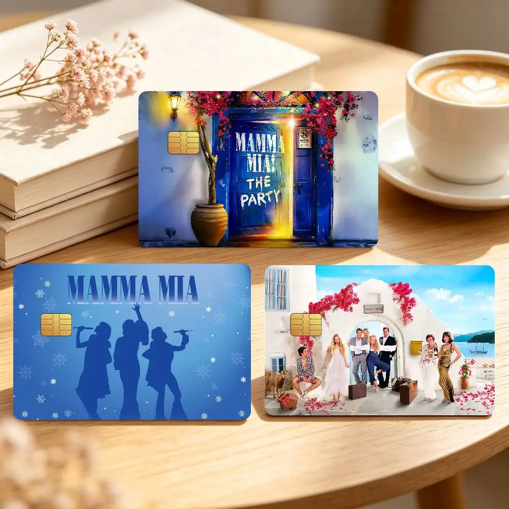 Classic Movie M-Mamma Mia Credit Card Skin Stickers For Bank Bus Metro Cards Waterproof Anti-Scratch Gift 4PCS