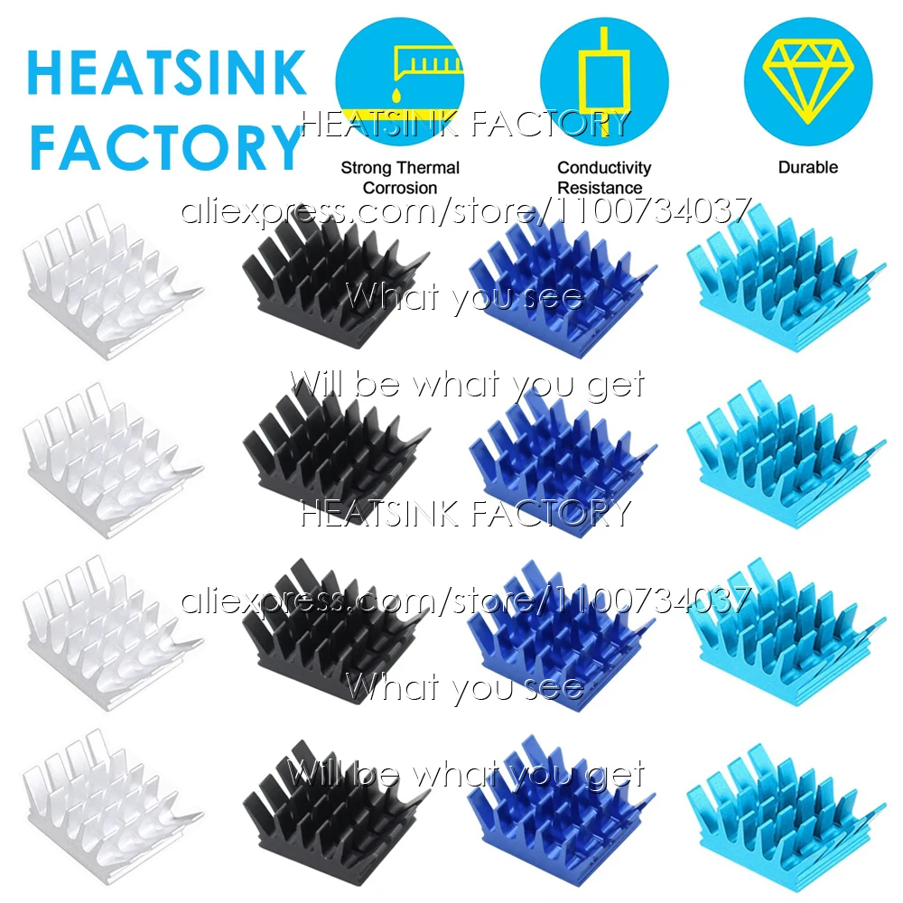 

13x14x6.5mm Spiky Zigzag Aluminum Heatsink Cooling Radiator Electronic Cooler Heatsink for MOS GPU RPI IC Chip