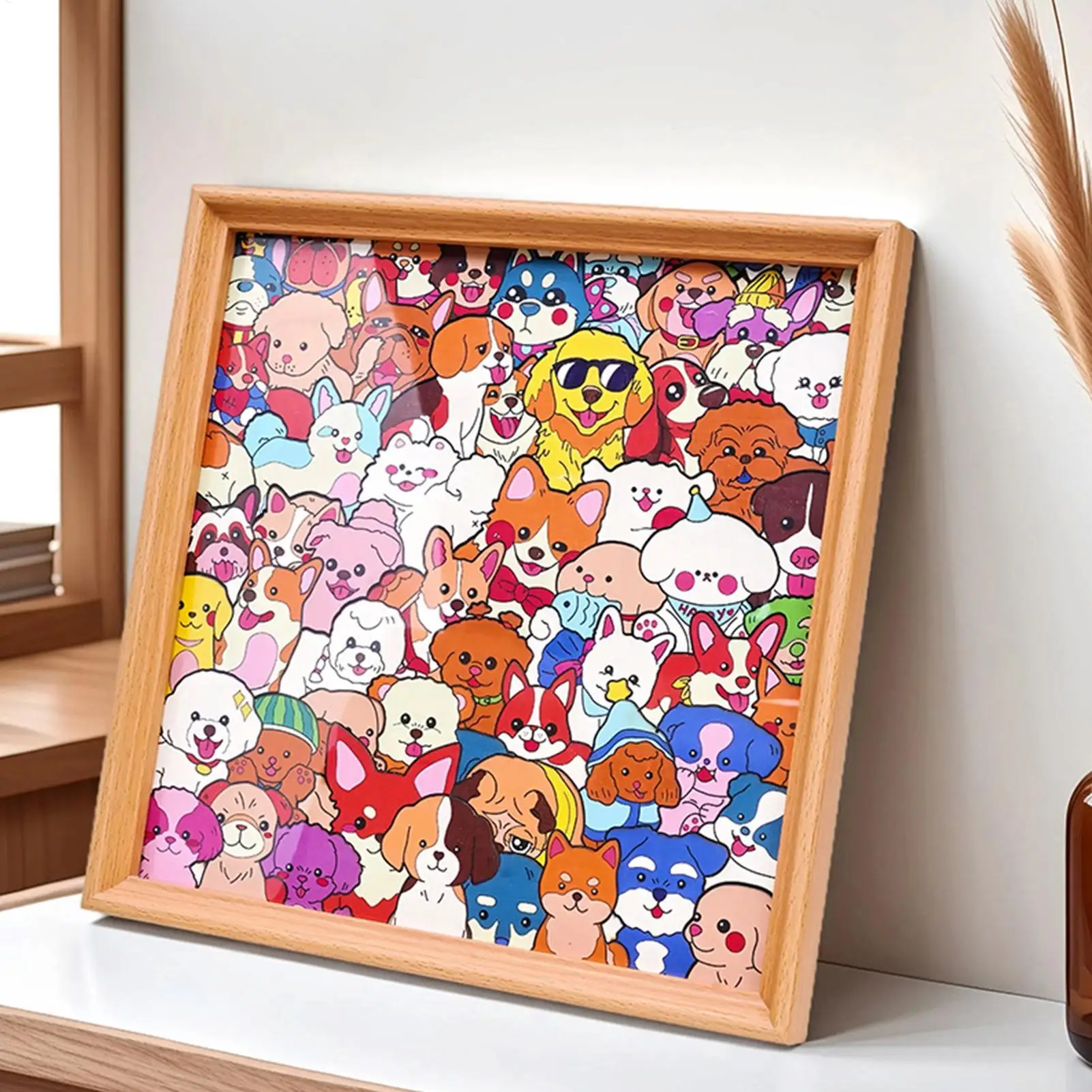 Colorez vos propres puzzles pour enfants, bricolage, cadre photo de chien à colorier, décoration de maison, puzzles d'animaux pour enfants amoureux des animaux