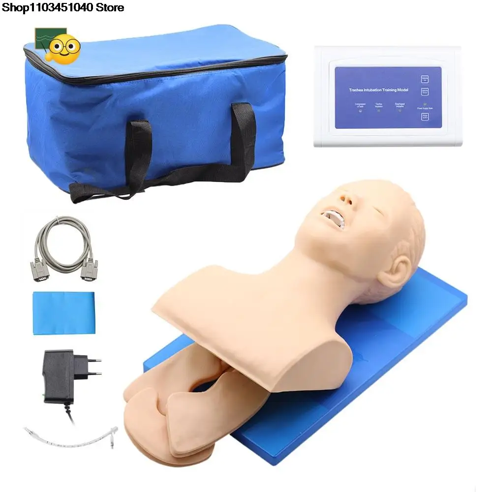 Electronic Human Tracheal Intubation Model Oral Nasopharyngeal Adult Airway Emergency Medical Nursing Training Mannequin