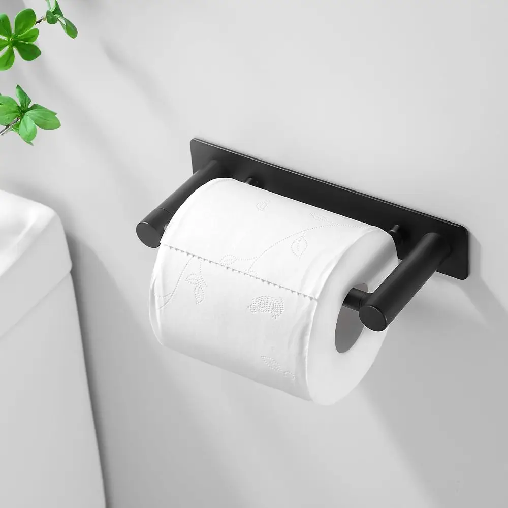 

Настенный держатель для туалетной бумаги Самоклеящийся держатель для туалетной бумаги из нержавеющей стали Экономия места Держатель для рулона салфеток без сверления