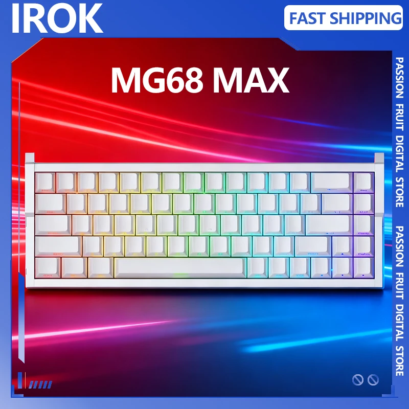 

IROK MG68 MAX Magnetic Switch Gaming Keyboard 8K Tri Mode Wireless 0.01RT 64KHz Sampling Rate E-Sports Gaming Keyboard Custom