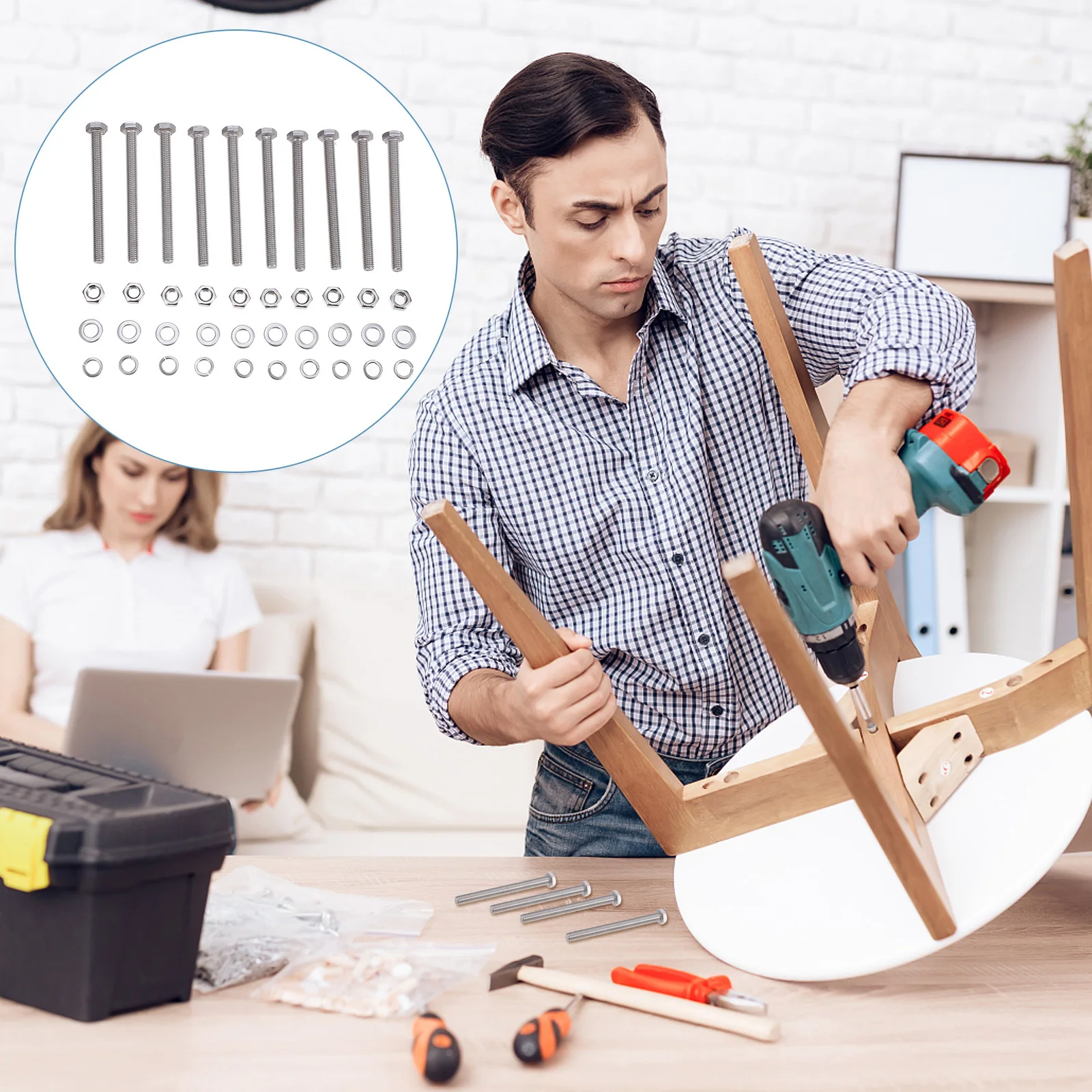 10 комплектов болтов и гаек с шестигранной головкой, сверхмощный, износостойкий, устойчивый к высоким температурам, для полки шкафа