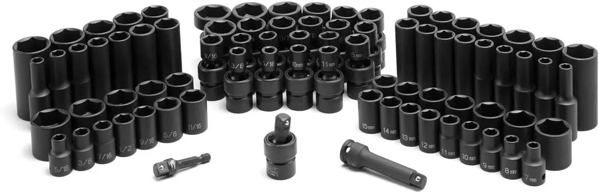 Grey Pneumatic 1281 3/8 Drive 81pc Complete Impact Socket Set CHROME