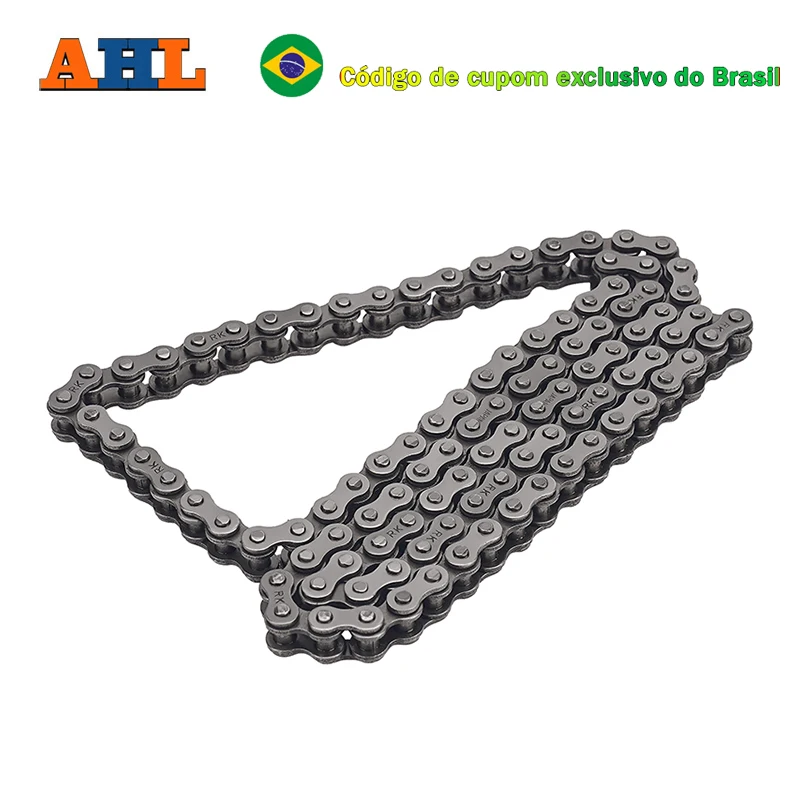 Corrente de rolo para eixo de comando de motocicleta, corrente de rolo para yamaha sr125 sr185 st225 tw125h tw125n tw200 tw225 yfm225 yfm200 xt125 xt225