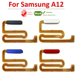New For Samsung A12 A125 A125F Home Button Fingerprint Sensor Flex With Power Key Button Flex Cable