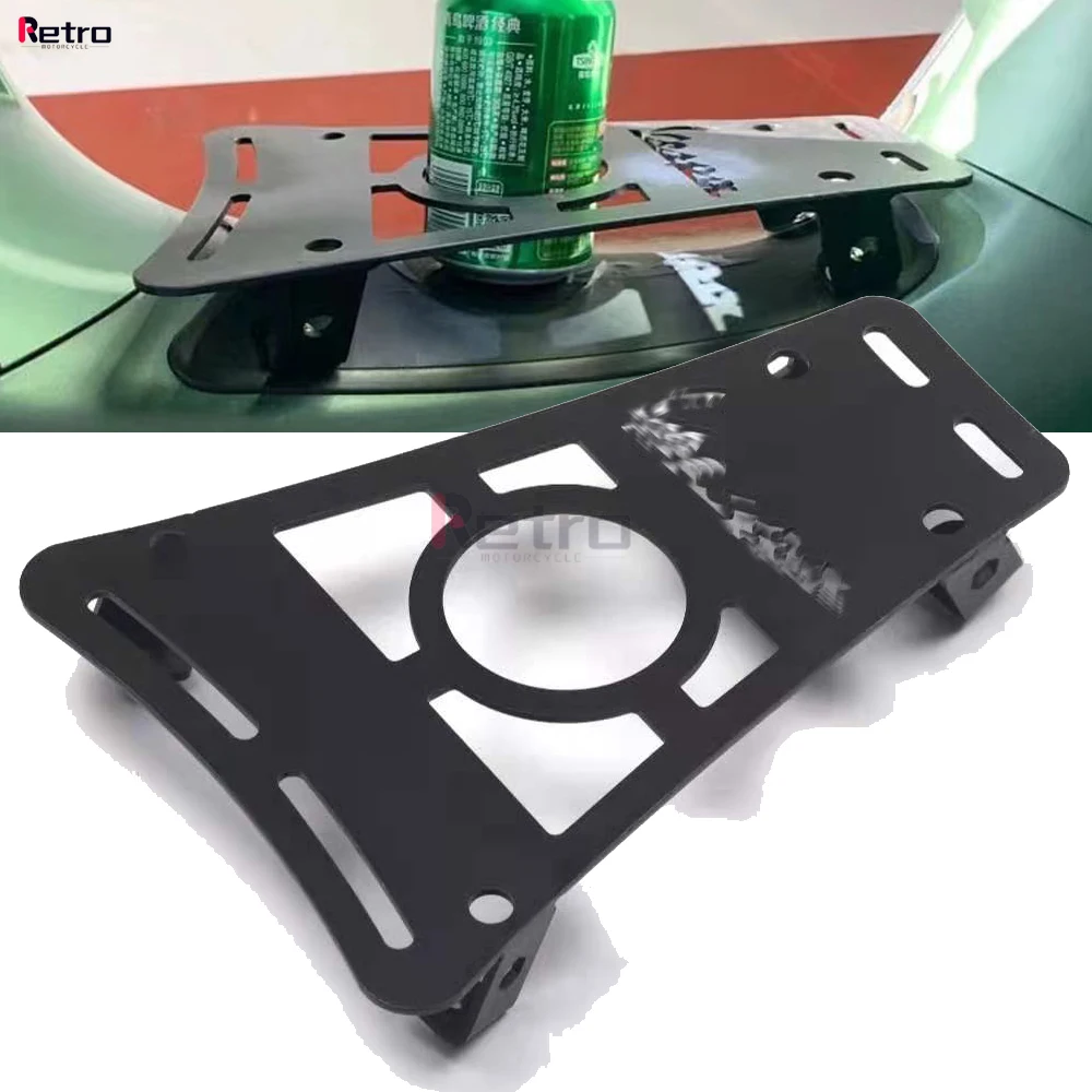 Image of Für VESPA GTS300 GTV300 Sei Giorni Split Gepäckträger Gitterträger Fußbrett Mittelhalterung Fußpedal Getränkehalter 5.0