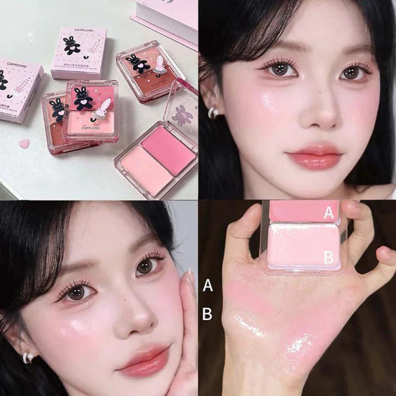 1Pc Cappuvini Water Shining Cheek Blush Highlighter Cream High Gloss Glitter Rouge Natural Brightening Face Contouring Makeup