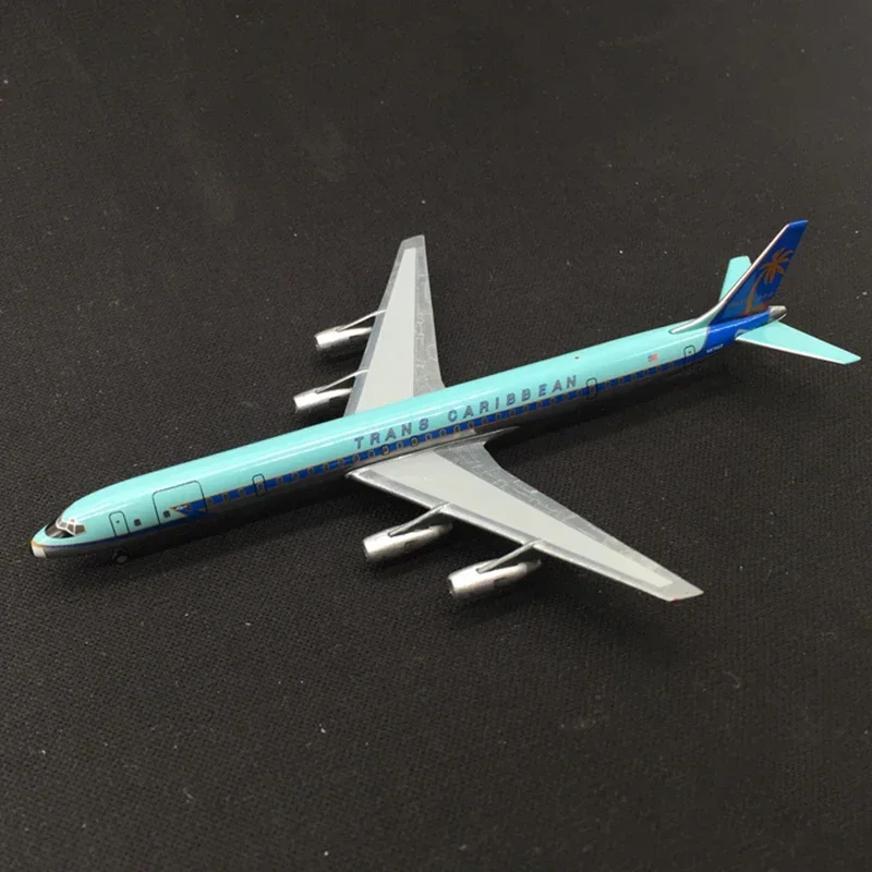 About 13CM DC8 Plane Model 1:500 Scale DC-8 Trans Caribbean Airlines Alloy StarJets Aircraft Planes Model Airplanes model Toy