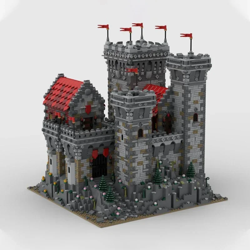 中世の城モデル Moc ビルディングレンガ中世修道院技術モジュラーブロックギフトクリスマスおもちゃ DIY セットアセンブリ