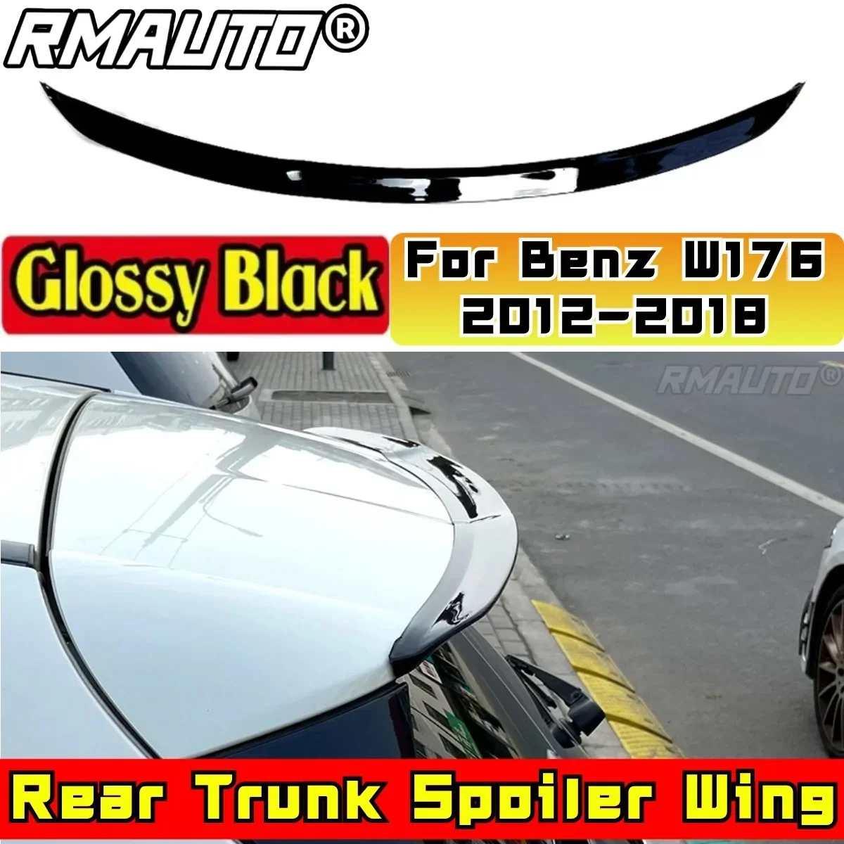 For Mercedes Benz A-Class Hatchback A180 A200 W176 A200 A250 A260 2012-2018 Rear Spoiler Wing Body Kit Car Rear Roof Spoiler