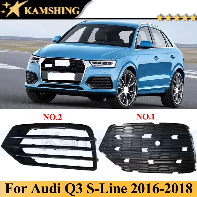 

Kamshing Front Bumper Fog Light Frame Cover Front Fog Lamp Frame For Audi Q3 SLine S-Line Sport 2016-2018 Front Bumer Grille