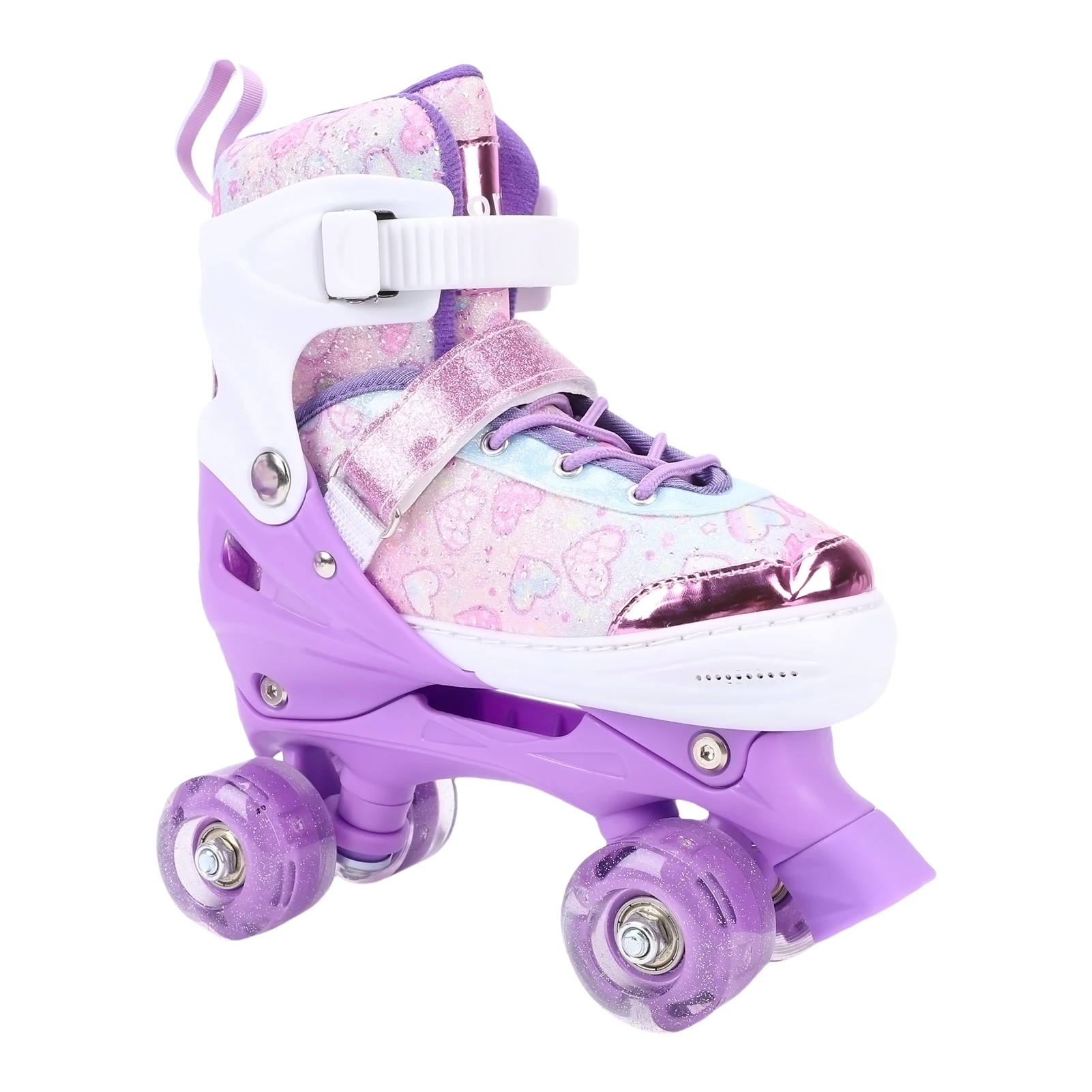 Tomshoo Rollschuhe für Kinder und Mädchen im Alter von 6–12 Jahren, 4 Größen, verstellbare Blinkräder, ABEC-Lager, dreifacher Schutz für draußen und drinnen – Detail 5