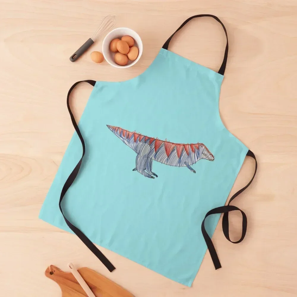 

T-Rex Dinosaur BLUE Apron Cleaning Products For Home kitchen gadgets Kitchen Household Items Bib For Kitchen Apron