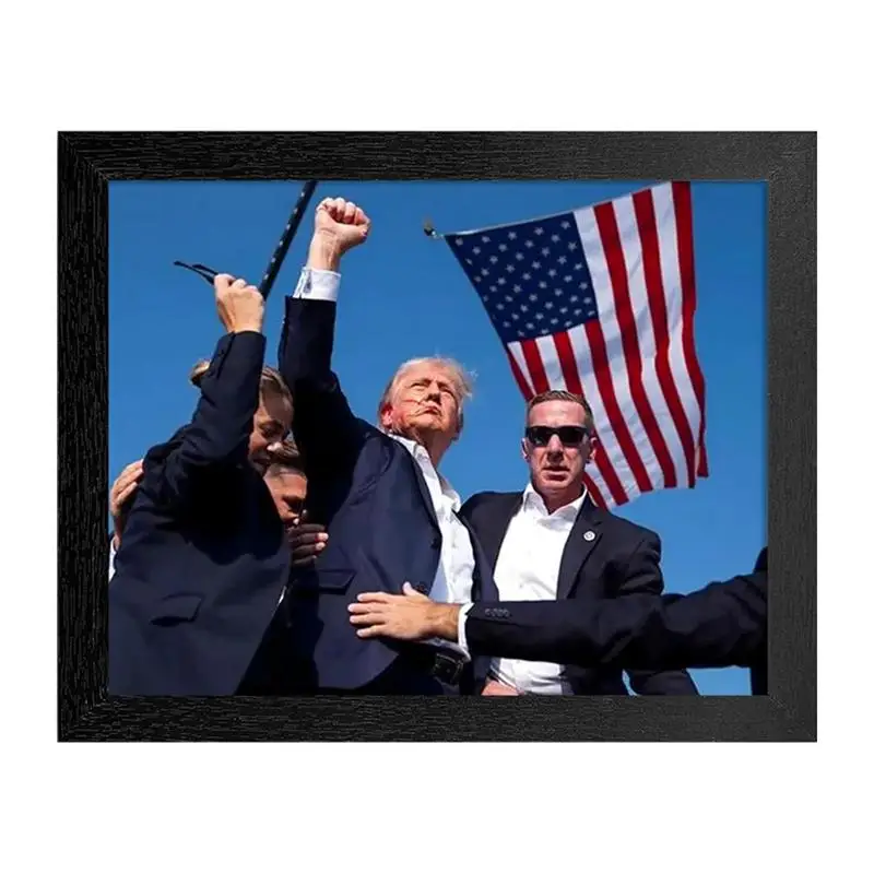 Frames For Pictures Keep Fighting Fist Pump Black Simple Photo Frame President Election Gallery Wall Frame Gallery Photo Frames