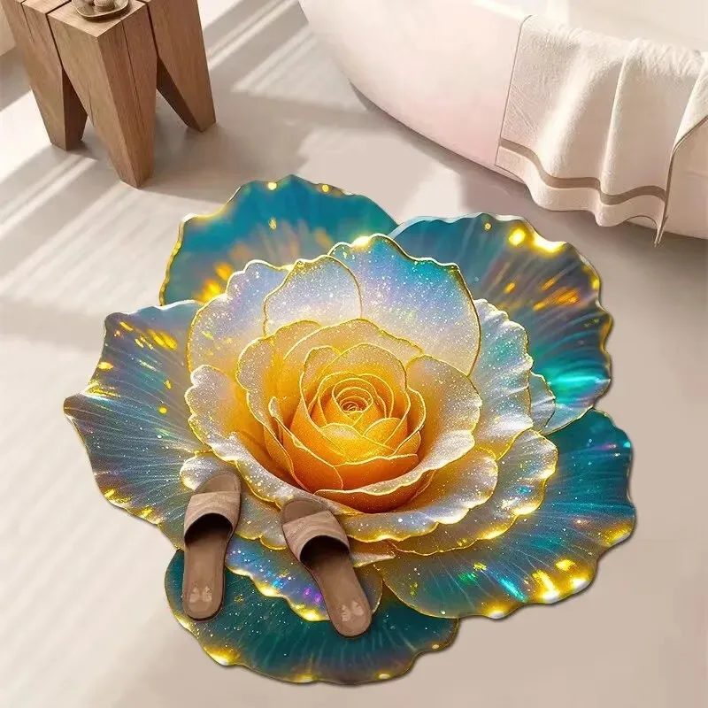 VIKAMA American Floral Teppiche, weich und saugfähig, Schlafzimmer- und Wohnzimmerteppiche, Badezimmerteppiche, Heimdekoration