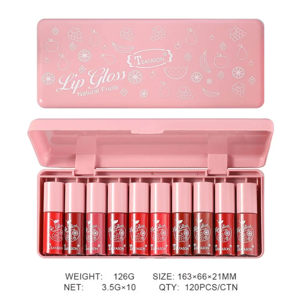 Velvet Matte Lipstick Set Long Lasting Waterproof Non-Stick 24-Hour Mini 10 Colors Liquid Lip Gloss Cosmetic Makeup Care