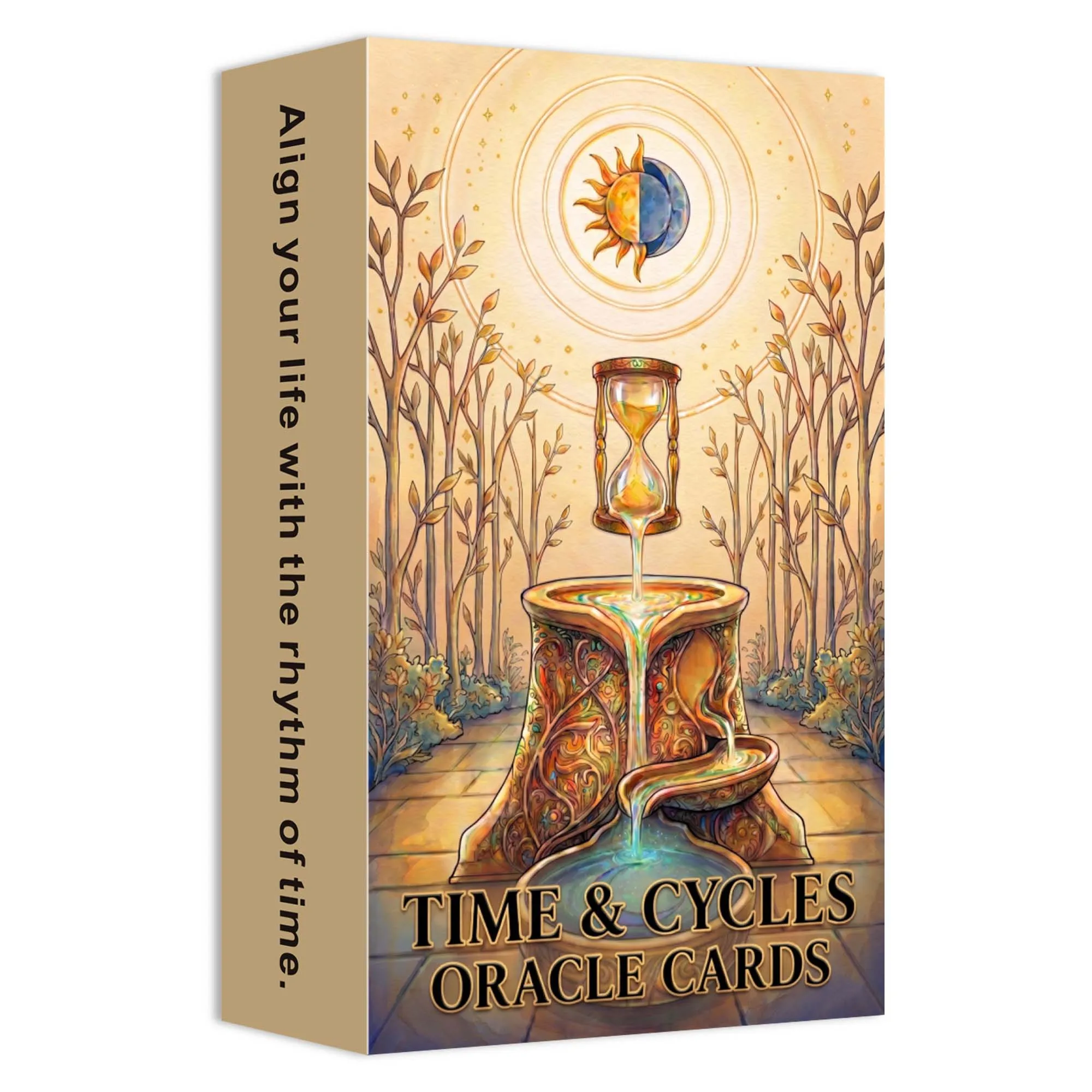 Time & Cycles Oracle-Karten, 54 Orakelkarten für tägliche Anleitung, Selbstbewusstsein und Lebensbalance, anfängerfreundlich, Tarotkarten, ab 14 Jahren