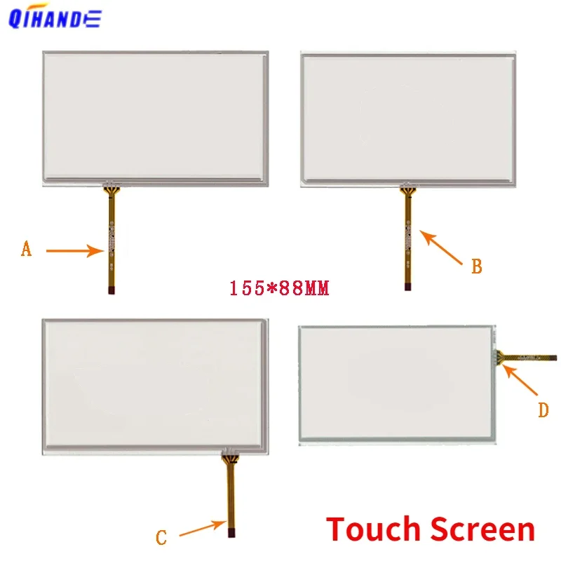 Imagem -04 - Polegada Display Lcd Hsd0621dw1 Navegação do Carro 60pin 800*480 155*88 mm Tela Lcd Painel de Toque Vidro Hsd062idw1-a00 A02 6.2