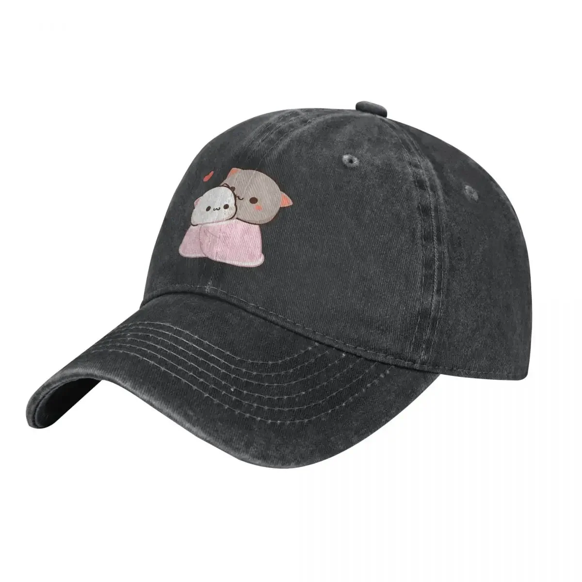 Peach And Goma Cuddling - Mochi Peach Cat Baseball Cap cowboy hat Peaked cap Cowboy Bebop Hats Men and women hats