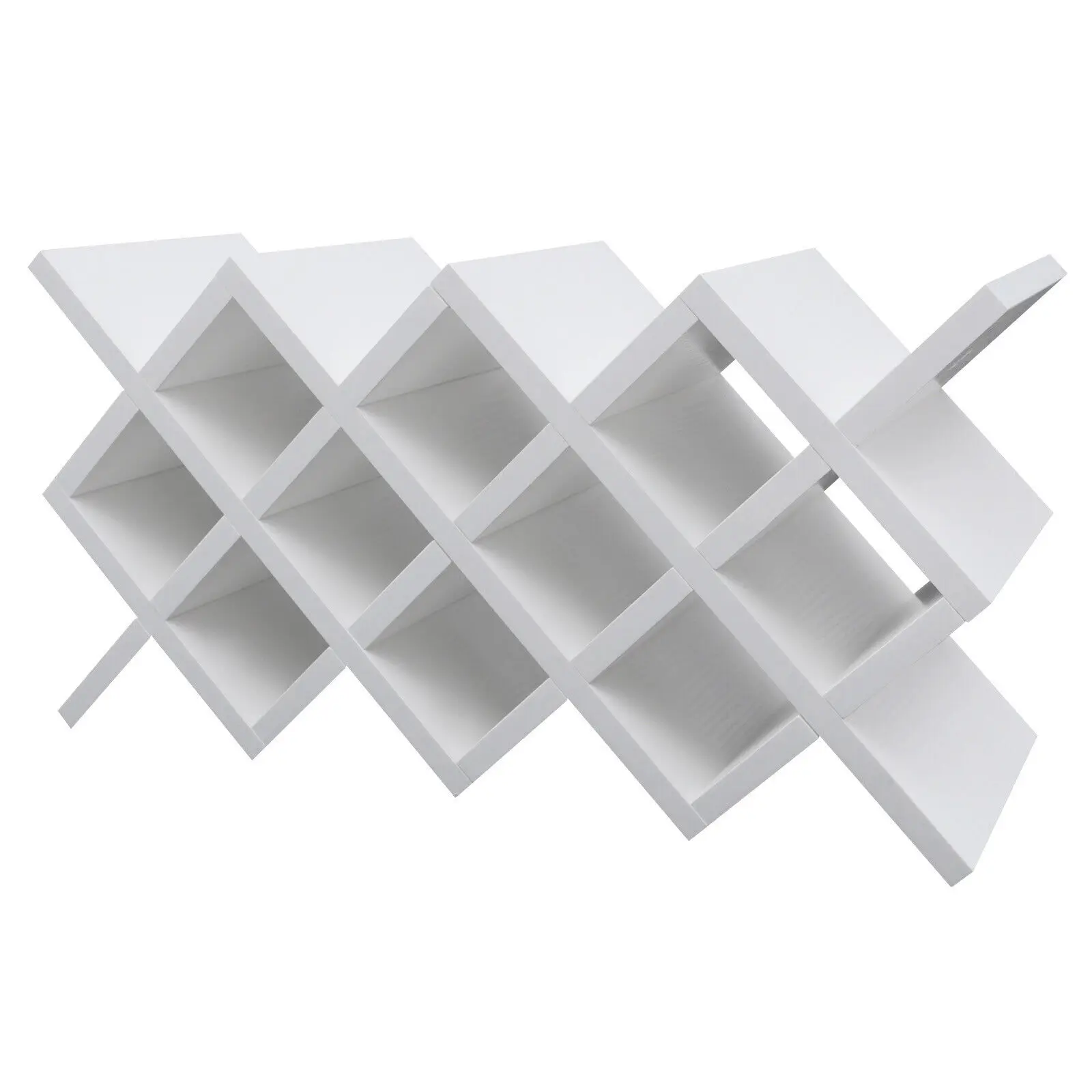 10 Grids Lattice Wine Rack Free Stand Insert Display Bottle Storage Holder Shelf