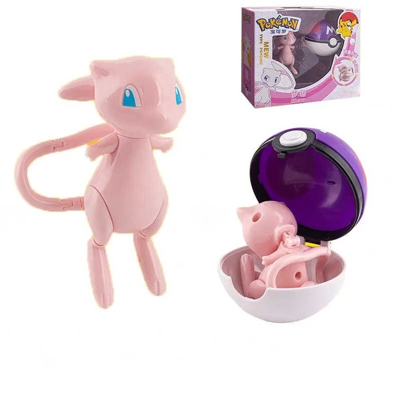 Neue Pokémon-Figur, transformierbare Pokéball-Pikachu, Mew, Eevee, Gengar, Blastoise, Venusaur, Charizard, Gyarados, Pokéball-Elf-Puppe, Kinderspielzeug – Detail 5