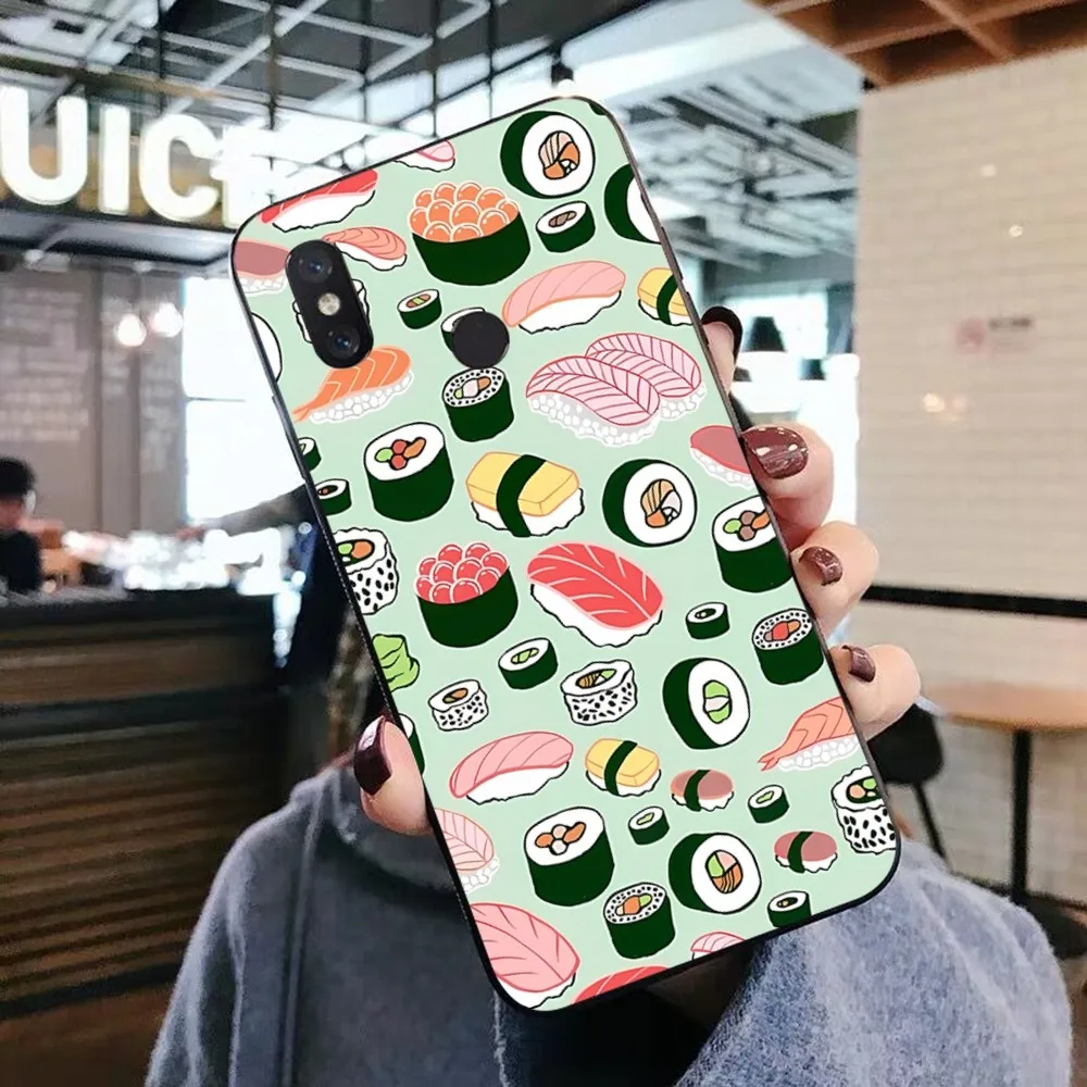 Food Sushi Phone Case For Xiaomi Mi 5X 8 9 10 11 12 Lite Pro 10T PocoX3pro PocoM3 Note 10 Pro Lite