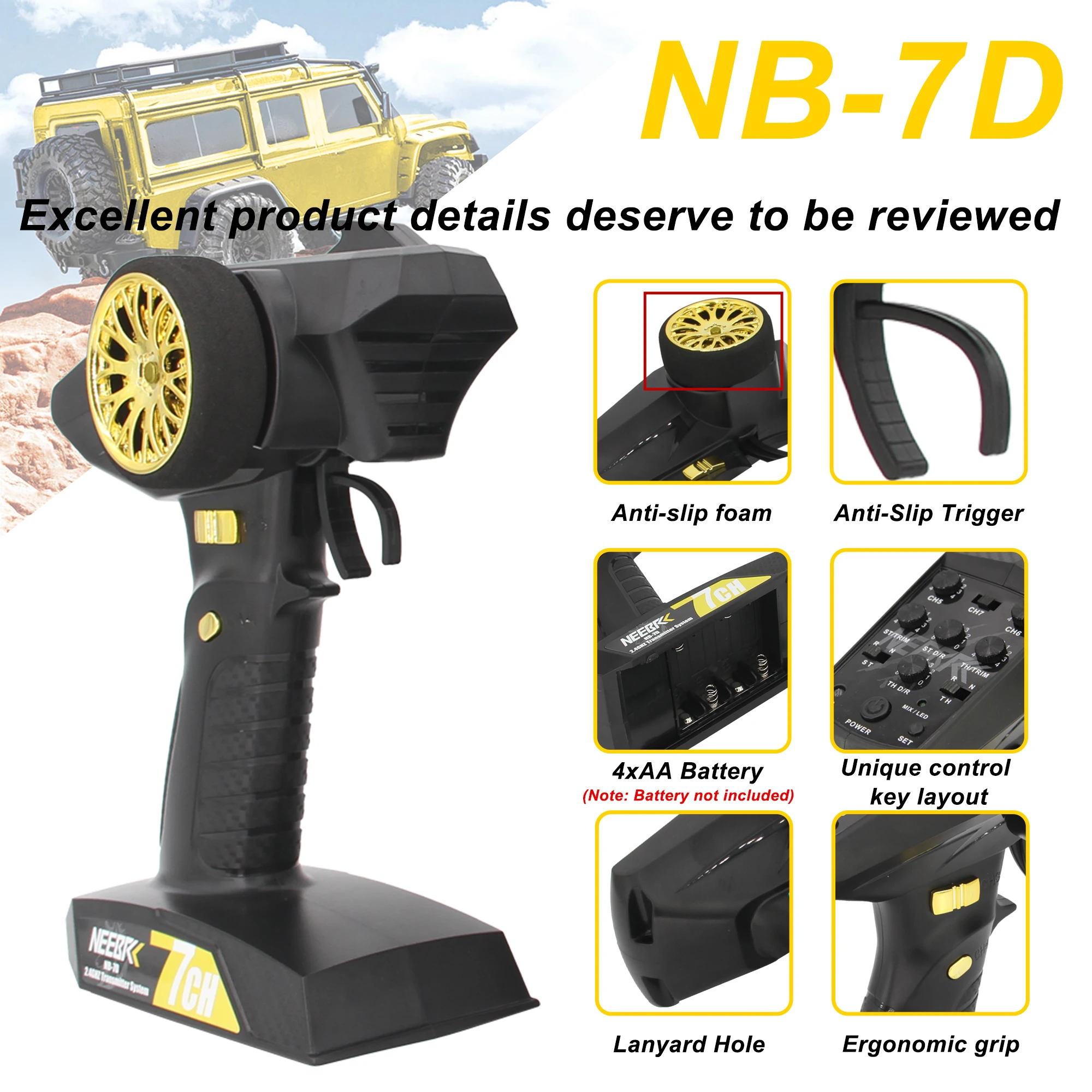 2322 2600KV Brushless Motor Gear Box AM32 45A ESC 21G Servo 7CH Transmitter RX for 1/12 RC Crawler Car MN99S MN78 MN82 MN168 Kit - Image 4