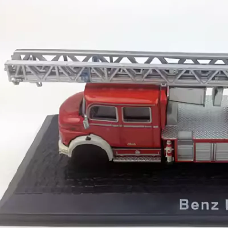 Diecast 1:72 Scale Benz L1519 Cloud Ladder Fire Truck Alloy Model FInished Simulation Collection Automobile Gift Toys