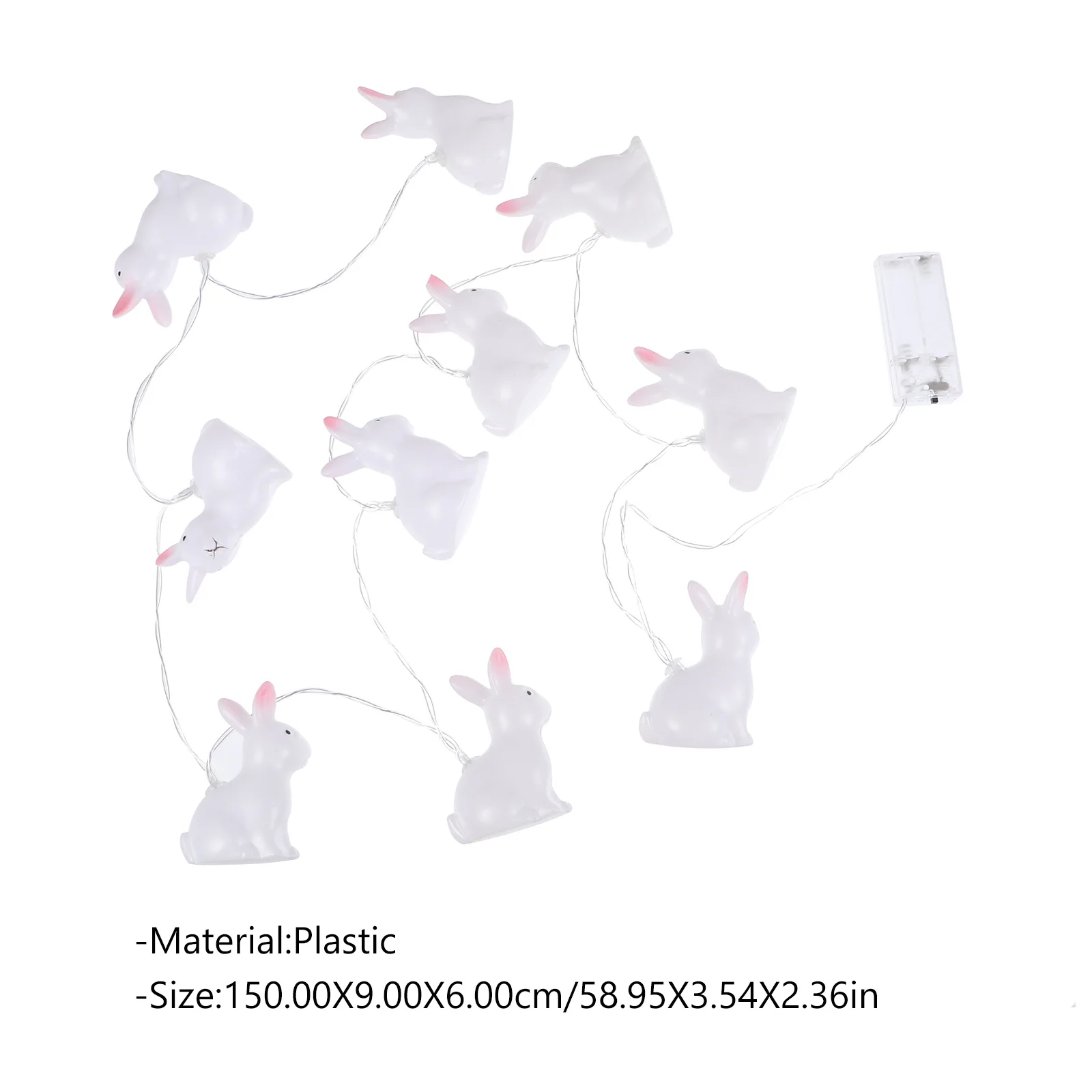 1Set Small Rabbit Light String Bright LED Lamp for Easter Home Patio Garden Decoration Cute Party Lighting