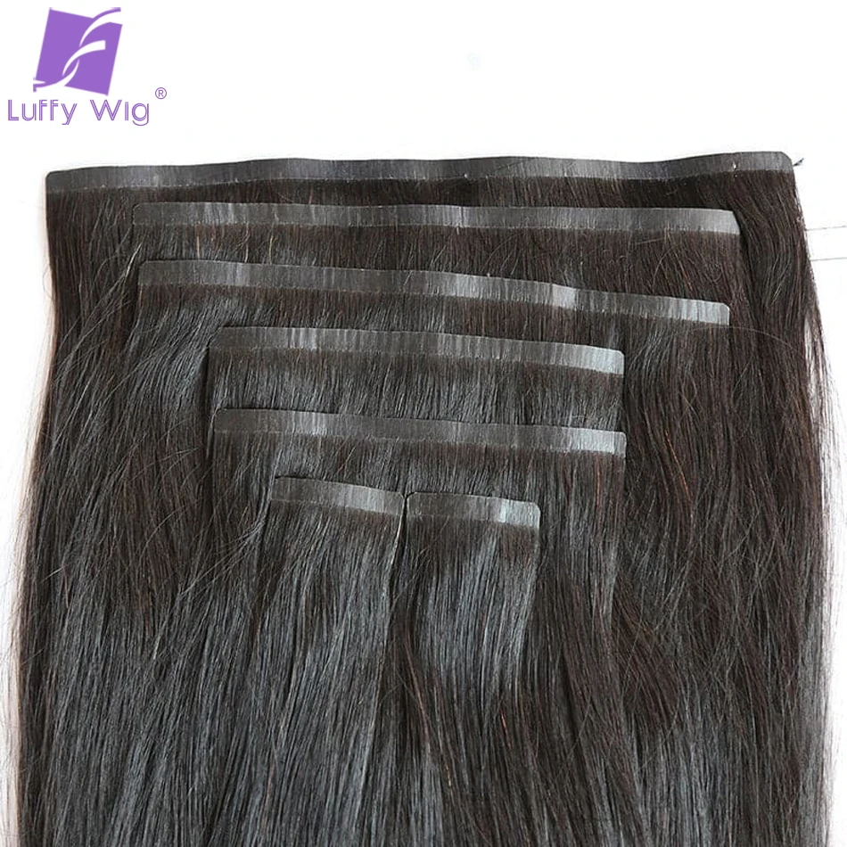 Straight Pu Seamless Clip In Hair Extensions Brazilian Clip In Natural Black Color Clip Ins Remy Hair for Black Women 100g 120g