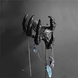 Gothic Witch's Hand Statues Creative Resin Ornament Aesthetic Wall Keys Hanging Rack Bag Hangers Wall Art Sculptures Home Decor