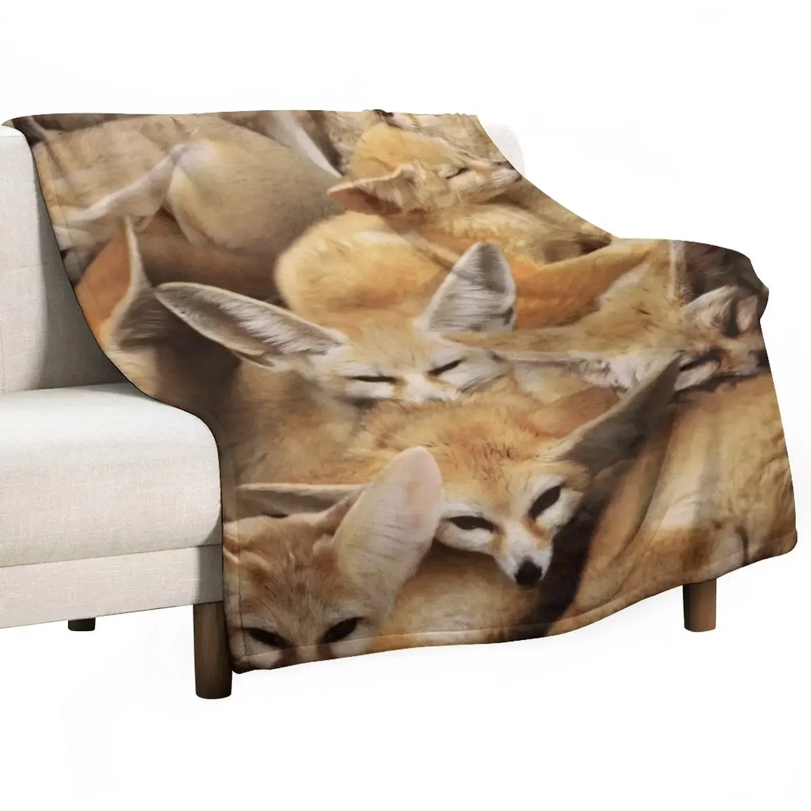 

Fennecs Throw Blanket blankets and throws manga Winter beds Blankets