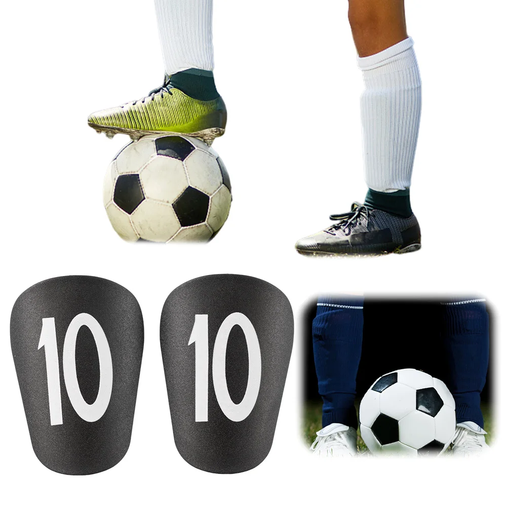 Mini espinilleras de fútbol, espinilleras en miniatura, Protector de piernas absorbente de golpes, ligero para Entrenamiento de fútbol, 2 uds.
