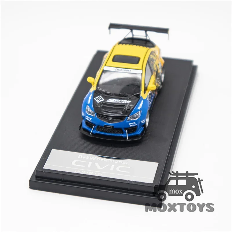 Time Micro x Artwork 1:64 Civic FD2 Track Edition Spoon limited499 Diecast Model Car