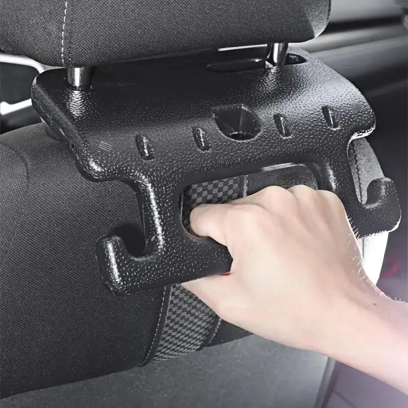

1pcs Car Seat Headrest Hanger For Backbag Hand Bags Storage Bag Auto Hook Old Man Child Safety Armrest Grab Bar 1pc