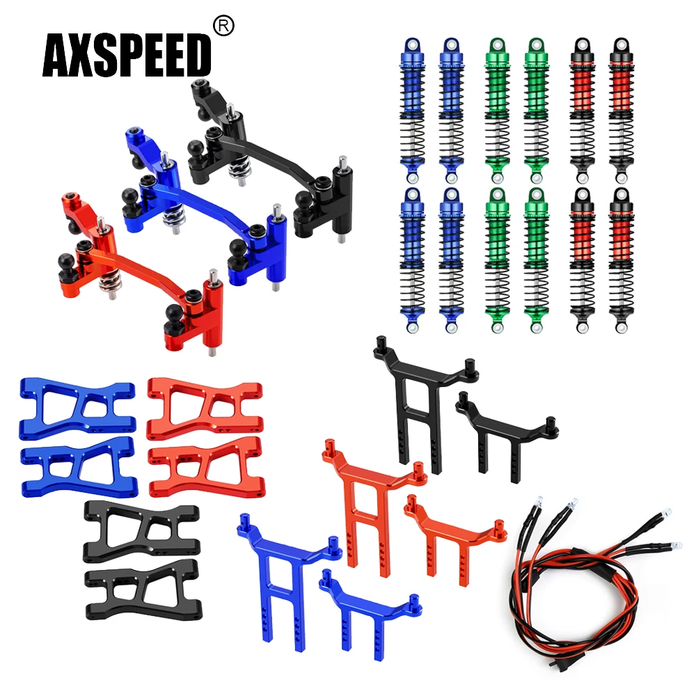 AXSPEED Lichtgruppe / Lenkungsset / Karosseriesäule / Aufhängungsarm / Stoßdämpfer für 1/18 Traxxas Latrax Teton RC Auto