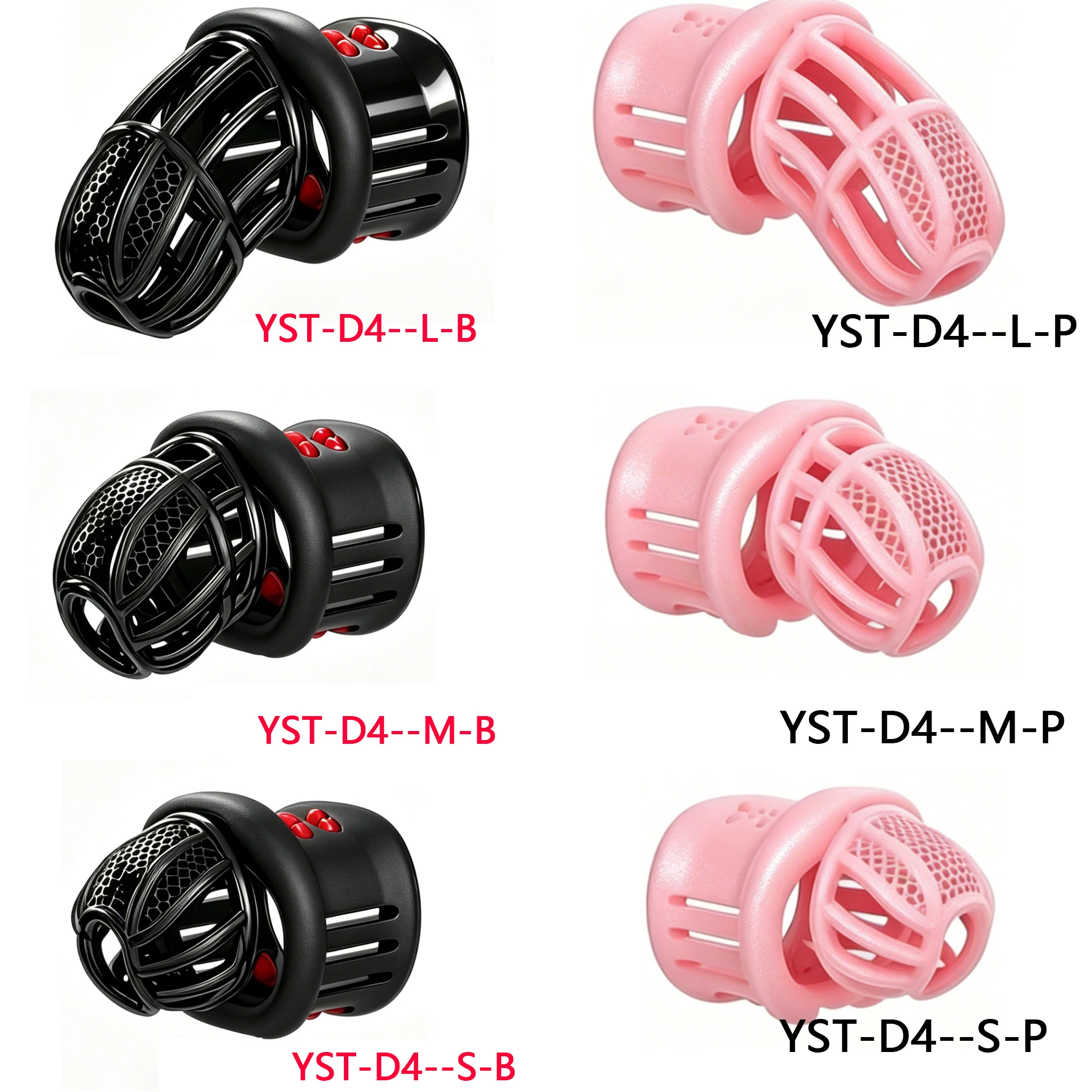2026 New Hive Net Mesh Chastity Lock Cage SM Breathable Cock Cage Male Chastity Device Penis Device with 4Rings Sex Toys for Men - view 2